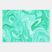 Marbleized Paint Ocean Blues Surfer Water Fun Geschenkpapier Set (Vorderseite)