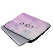 Marbleous Cornflower Blue Laptopschutzhülle (Vorne Knopf)