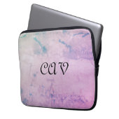 Marbleous Cornflower Blue Laptopschutzhülle (Vorderseite Links)