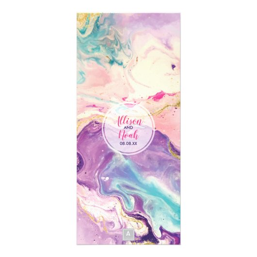 Marbleous Dream Wedding Menu Werbekarte (Hinten)