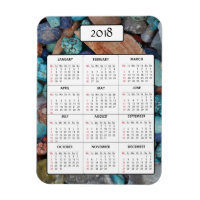 Marbles and Stones 2018 Calendar Magnet
