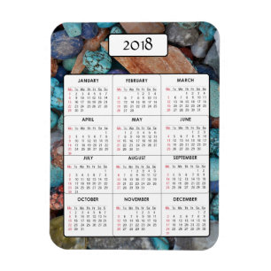 Marbles and Stones 2018 Calendar Magnet