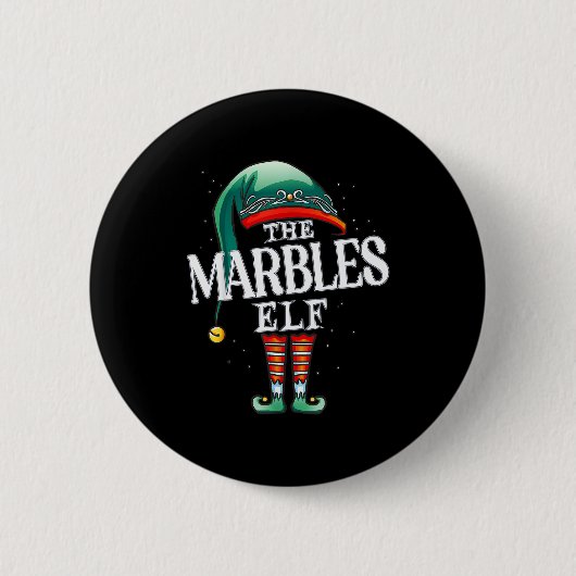 Marbles Elf Christmas Group Xmas Pajama Party  Button (Vorderseite)
