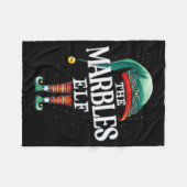 Marbles Elf Christmas Group Xmas Pajama Party Fleecedecke (Vorderseite (Horizontal))