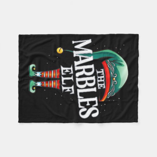Marbles Elf Christmas Group Xmas Pajama Party  Fleecedecke (Vorderseite (Horizontal))