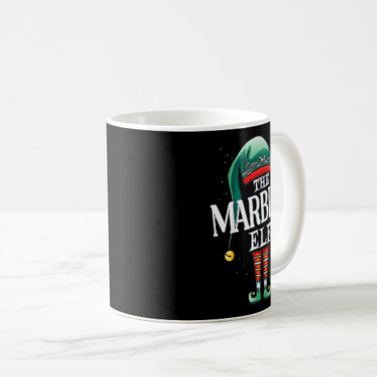 Marbles Elf Christmas Group Xmas Pajama Party Kaffeetasse (VorderseiteRechts)