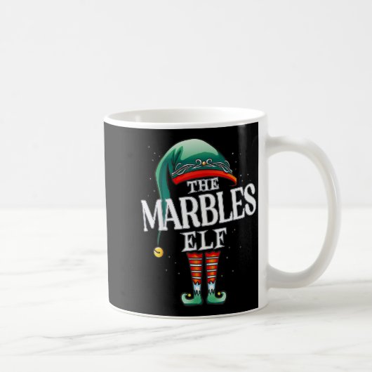 Marbles Elf Christmas Group Xmas Pajama Party Kaffeetasse (Rechts)