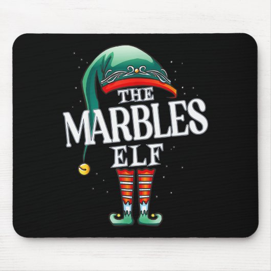Marbles Elf Christmas Group Xmas Pajama Party  Mousepad (Vorne)