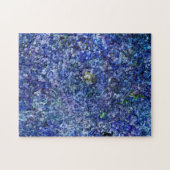 Marbling Art Februar tiefe blaue Rose - schwierig Puzzle (Horizontal)