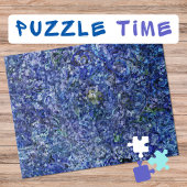 Marbling Art Februar tiefe blaue Rose - schwierig Puzzle