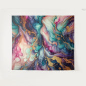 Marbling Art - Lebhafte Farben Wandteppich (Vorderseite (Horizontal))