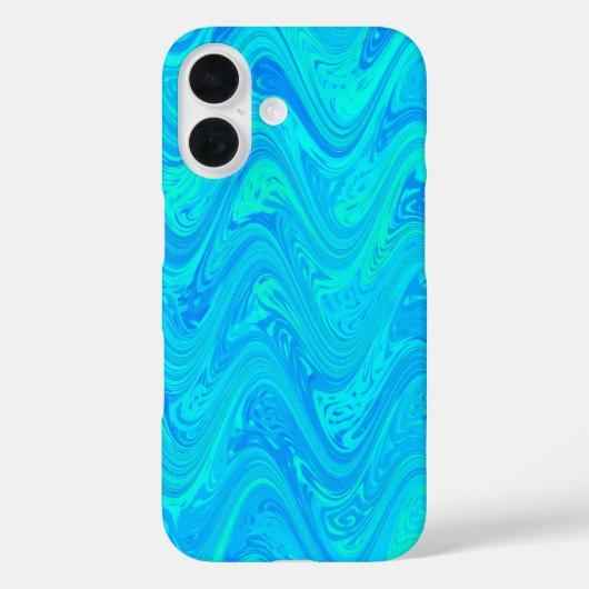 Marbling Blue Green Pattern Case-Mate iPhone Hülle (Rückseite)
