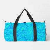 Marbling Blue Green Pattern Duffle Bag (Vorderseite)