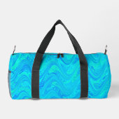 Marbling Blue Green Pattern Duffle Bag (Rückseite)