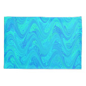 Marbling Blue Green Pattern Kissenbezug (Rückseite)