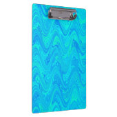 Marbling Blue Green Pattern Klemmbrett (Rechts)