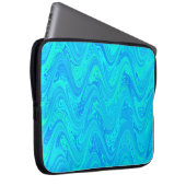 Marbling Blue Green Pattern Laptopschutzhülle (Vorne Rechts)