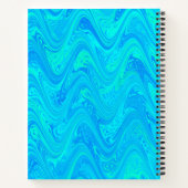 Marbling Blue Green Pattern Notizblock (Rückseite)