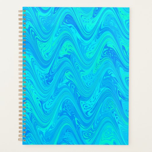 Marbling Blue Green Pattern Planer (Vorderseite)