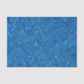 Marbling Blue Green Pattern Seidenpapier (Vorderseite)