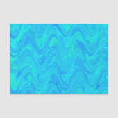 Marbling Blue Green Pattern Seidenpapier (Vorderseite)