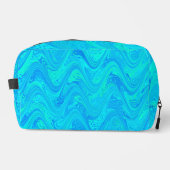 Marbling Blue Green Pattern Toilettenbeutel Waschbeutel (Vorderseite)