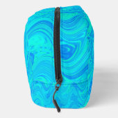 Marbling Blue Green Pattern Toilettenbeutel Waschbeutel (Rechts)