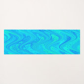 Marbling Blue Green Pattern Yogamatte (Rückseite (Horizontal))
