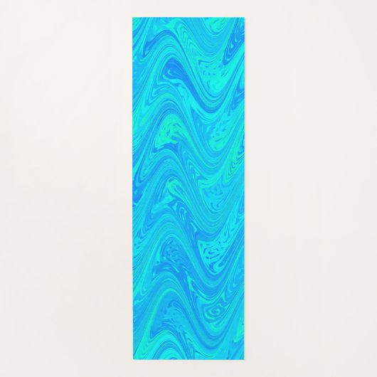Marbling Blue Green Pattern Yogamatte (Vorderseite)
