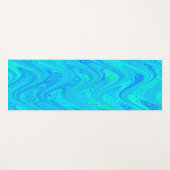 Marbling Blue Green Pattern Yogamatte (Vorderseite (Horizontal))