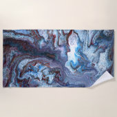 Marbling Blue Strandtuch (Vorderseite)