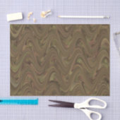 Marbling Brown Green Pattern Seidenpapier (Handwerk)
