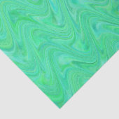 Marbling Green Blue Pattern Seidenpapier (Ausschnitt)