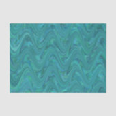 Marbling Green Blue Pattern Seidenpapier (Vorderseite)