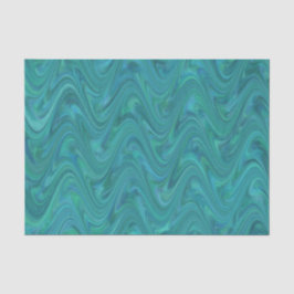 Marbling Green Blue Pattern Seidenpapier