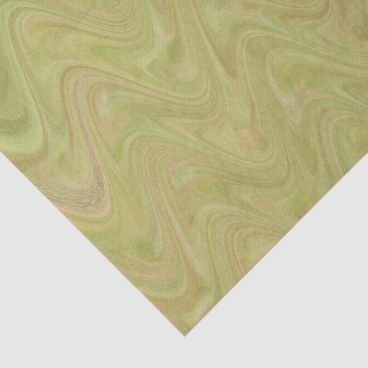 Marbling Green Brown Pattern Seidenpapier (Ausschnitt)