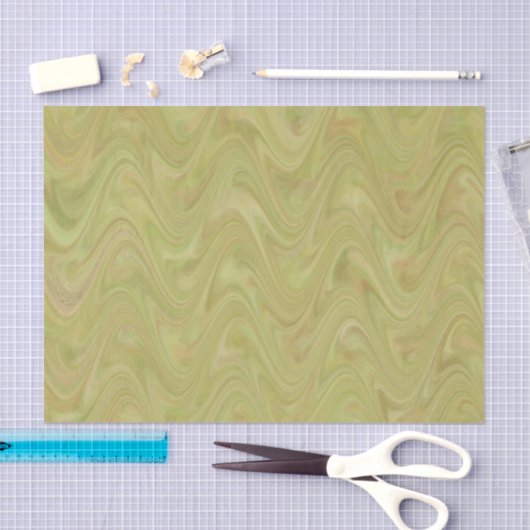 Marbling Green Brown Pattern Seidenpapier (Handwerk)