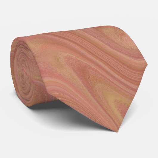 Marbling Pink Pattern Krawatte (Gerollt)
