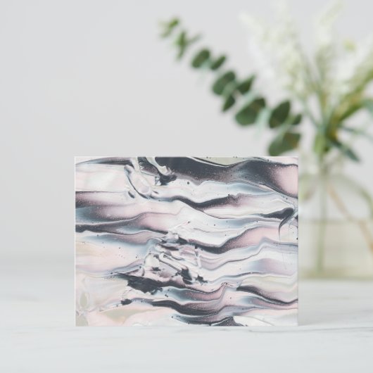 Marbling V Crop Postkarte (Stehend Vorderseite)