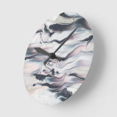 Marbling V Crop Runde Wanduhr (Winkel)