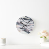 Marbling V Crop Runde Wanduhr (Zuhause)
