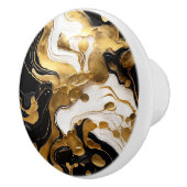 Marbor aus Schwarz-weißen und Gold-Imitaten Keramikknauf (Rechts)