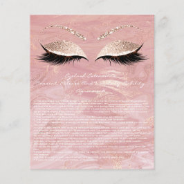 Marbor der Eyelash Extension Liability Waiver Rose Flyer