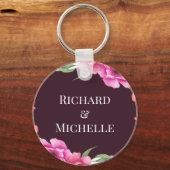 Marbor für den Anfangsbuchstaben des Wreath Floral Schlüsselanhänger (Rückseite)