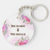 Marbor für den Anfangsbuchstaben des Wreath Floral Schlüsselanhänger (Rückseite)