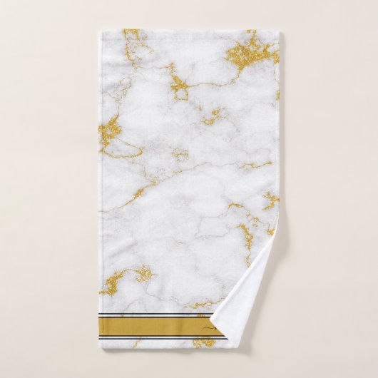 Marbour-Marble für die Bezeichnung in weißem Grau Badhandtuch Set (Handtuch)