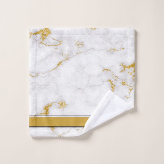 Marbour-Marble für die Bezeichnung in weißem Grau Badhandtuch Set (Waschlappen)