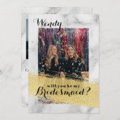 Marbour-Vorschlag Marmor Hintergrund-Imitate Gold Einladung (Vorne/Hinten)