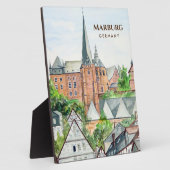 Marburg Altstadt Deutschland Stadtbild Malerei Fotoplatte (Seite)