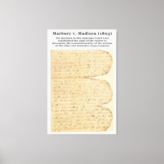 Marbury gegen Madison, 5 U.S. 137 (1803) Leinwanddruck (Vorderseite)